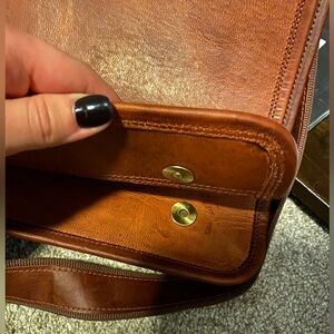 Faux leather satchel
